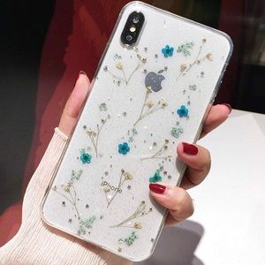 iPhone 7/8 pressed blue flower case